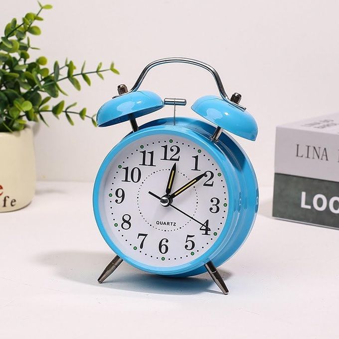 BG Mart Classic Bell Alarm Clock – Blue